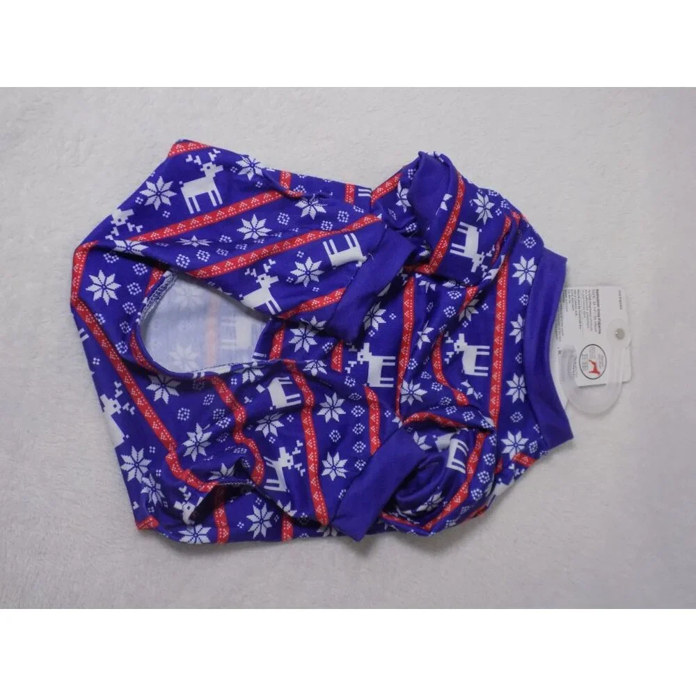 Pet Central Reindeer Print Dog Pajama - Size Medium - New With Tags - Picture 5 of 6